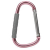 Nuby Large Handy Hook Carabiner Stroller Clip With Textured Soft Grip: Rose Gold