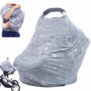 Breastfeeding Cover Carseat Canopy - Multi Use Car Seat Covers For Babies, Infant Stroller Cover, Baby Shower Gifts For Boys And