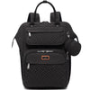 Babbleroo Diaper Bag Backpack, Multifunction Nappy Changing Bag With Changing Pad, Stroller Straps & Pacifier Case - Black