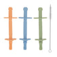 Nuby Sensory Silicone Tube Teethers - (3 Pack) Textured Infant and Baby Teether Toys - 3+ Months - Orange, Blue, and Green