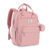 Ruvalino Diaper Bag Backpack, Multifunction Travel Pack Maternity Baby Changing Bags, Large Capacity, Waterproof, Pink