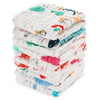 Qioo 10 Pack Muslin Baby Washcloths Size 10x10 Multicolor