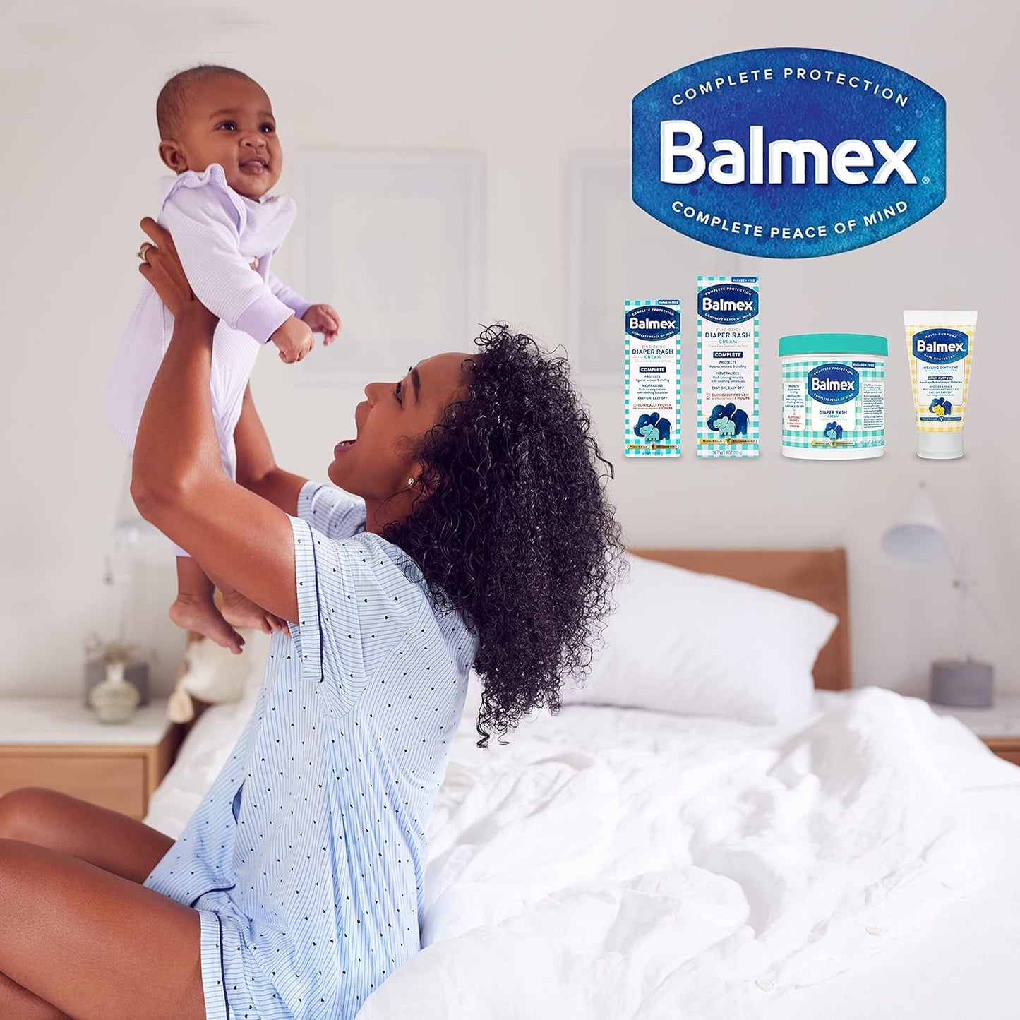 Balmex Multi-Purpose Healing Ointment & Skin Protectant for Diaper Rash and Chafing, with Petrolatum, 7 Moisturizers and Vitamin