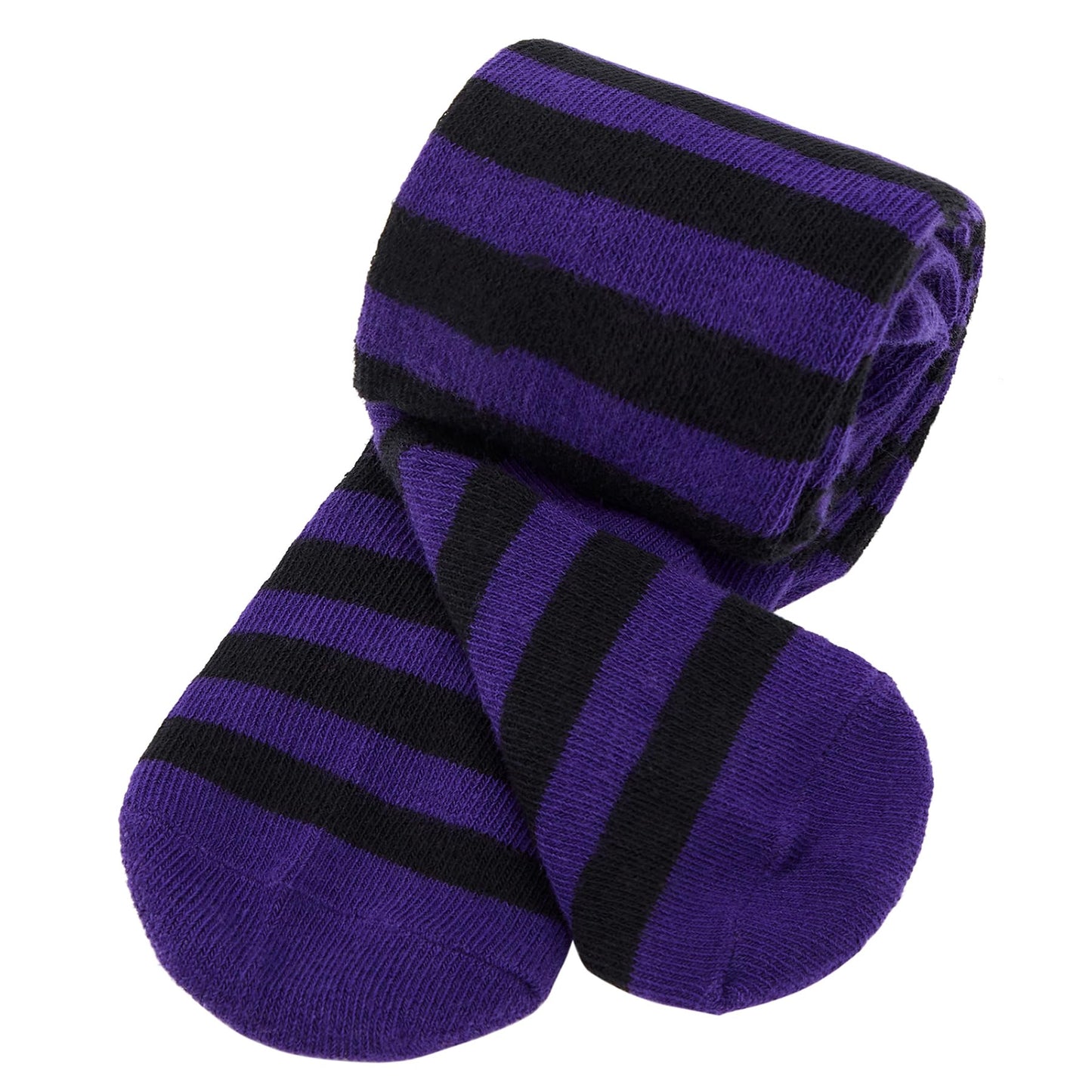 Zando Soft Baby Halloween Tights For Girls Funny Baby Purple And Black Striped Leggings Toddler Striped Tights Toddler Purple Ti