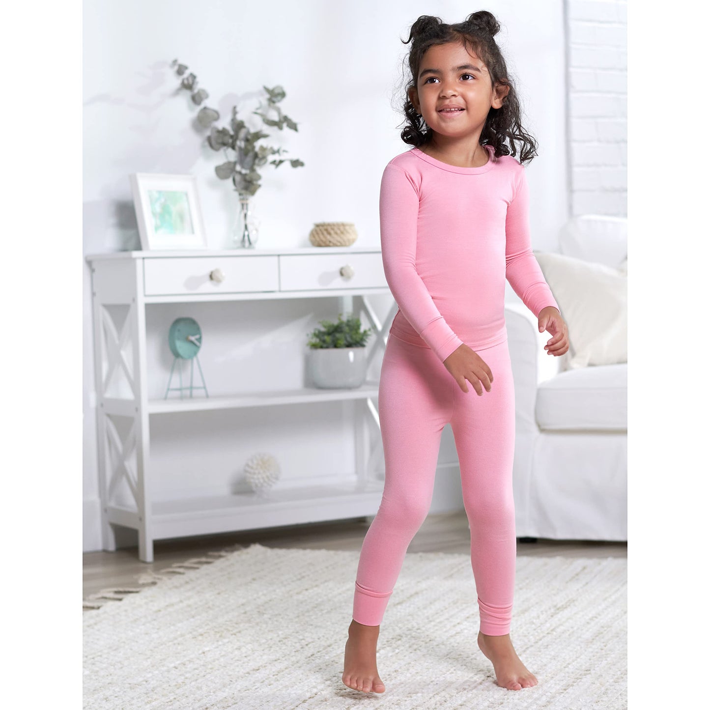 Gerber Unisex Baby Toddler Buttery Soft 2-Piece Snug Fit Pajamas With Viscose Made From Eucalyptus, Sea Pink, 2T