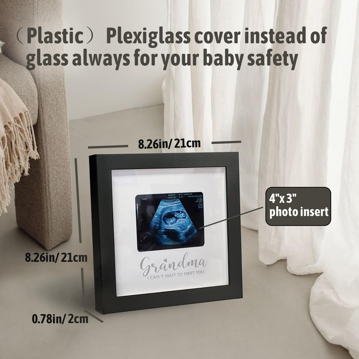 Hamuiers Love At First Sight Ultrasound Picture Frames, Sonogram Picture Frame, Pregnancy Announcement For Grandparents, Baby An