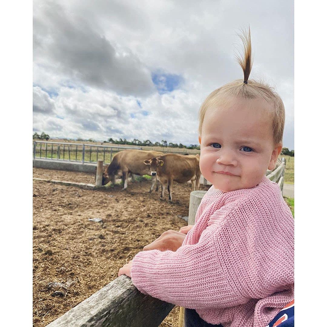 Infant Toddler Baby Girl Boy Knit Sweater Pullover Sweatshirt Warm Long Sleeve Shirt Tops Knitted Fall Winter Clothes (Pink, 12-