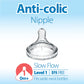 Dr. Brown'S Natural Flow Level 1 Wide-Neck Baby Bottle Silicone Nipple, Slow Flow, 0M+, 100% Silicone Bottle Nipple, 6 Pack