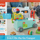 Fisher-Price Baby Learning Toy Laugh & Learn 3-in-1 On-the-Go Camper Walker & Activity Center for Toddlers Ages 9+ Months