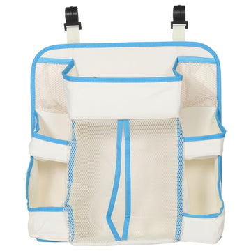 SHOWERORO Large Capacity Diaper Storage Bag Portable Bedside Hanging Organizer for Crib MultiFunctional Stroller Hanging Bag fo