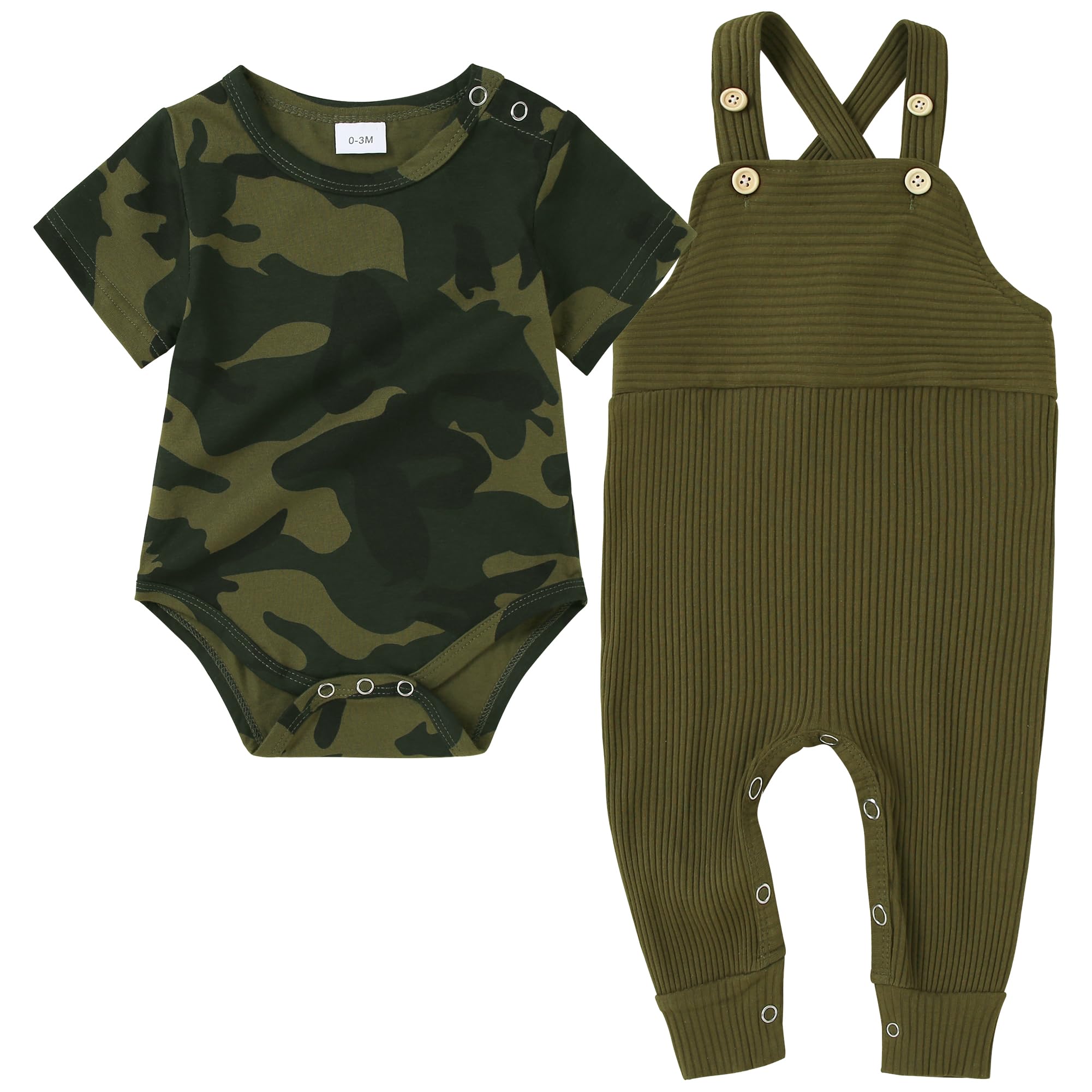 Yuemion Newborn Baby Boy Clothes,2Pcs Infant Boy Romper Bodysuit Spring/Summer S WBBAPB0C7C8V4KK