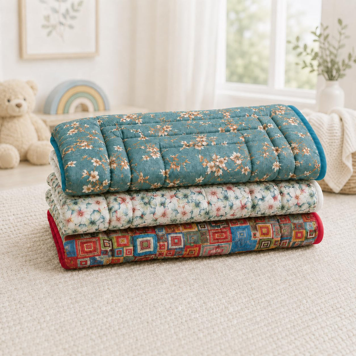 SINGULAR Baby Bedding Set for New Born to 6 Months (Grace  Set of 3)