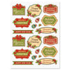 Vintage Christmas Stickers - Set Of 24