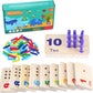 Gserin Wooden Counting Numbers Peg Board for Kids, Montessori Math Toy for Toddlers, Math Manipulatives Preschool Early Learning