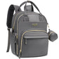 RUVALINO Diaper Bag Backpack, Multifunction Travel Baby Diaper Bag with Changing Pad, Insulated Bottle Holders & Pacifier Case, 