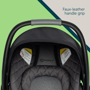 Safety 1?? Onboard Insta-Latch Dlx Infant Car Seat With Base, Baby Car Seat For 4-30 Lbs., Rear Facing Car Seat, Ironbark
