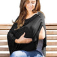 Byrd & Blume Maternity Nursing Cover Breathable Lightweight Breastfeeding Cover Wrap Shawl Scarf Poncho Adjustable Snaps Full 36