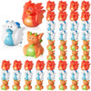 Deekin 50 Pcs Assorted Rubber Ducks in Bulk, 2 Inch Rubber Duckies for Party Supplies, Mini Bath Toys for Baby Shower Pool Party