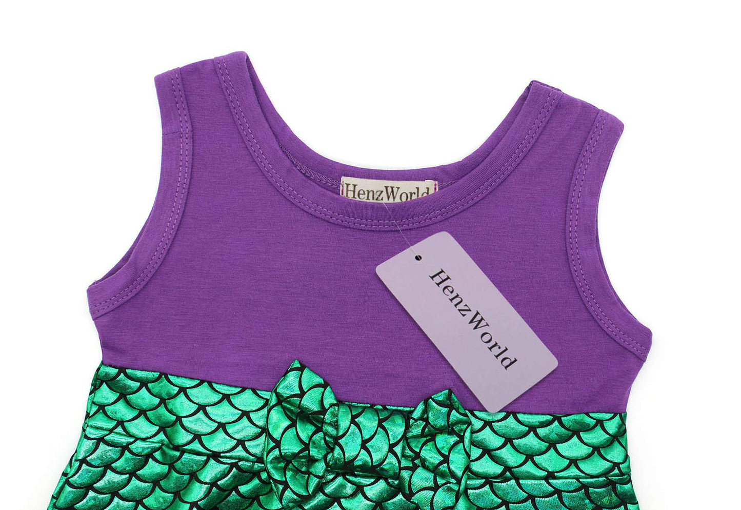 Henzworld Litle Girls Princess Dress Up Kids Mermaid Costume Party Birthday Gifts Halloween Outfit Fish Scale Cosplay Role Play