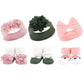Hudson Baby Baby Girls' Headband And Socks Giftset, Pink Green, One Size
