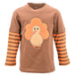 Unique Baby Unisex Layered Thanksgiving Turkey Shirt (4T) Brown
