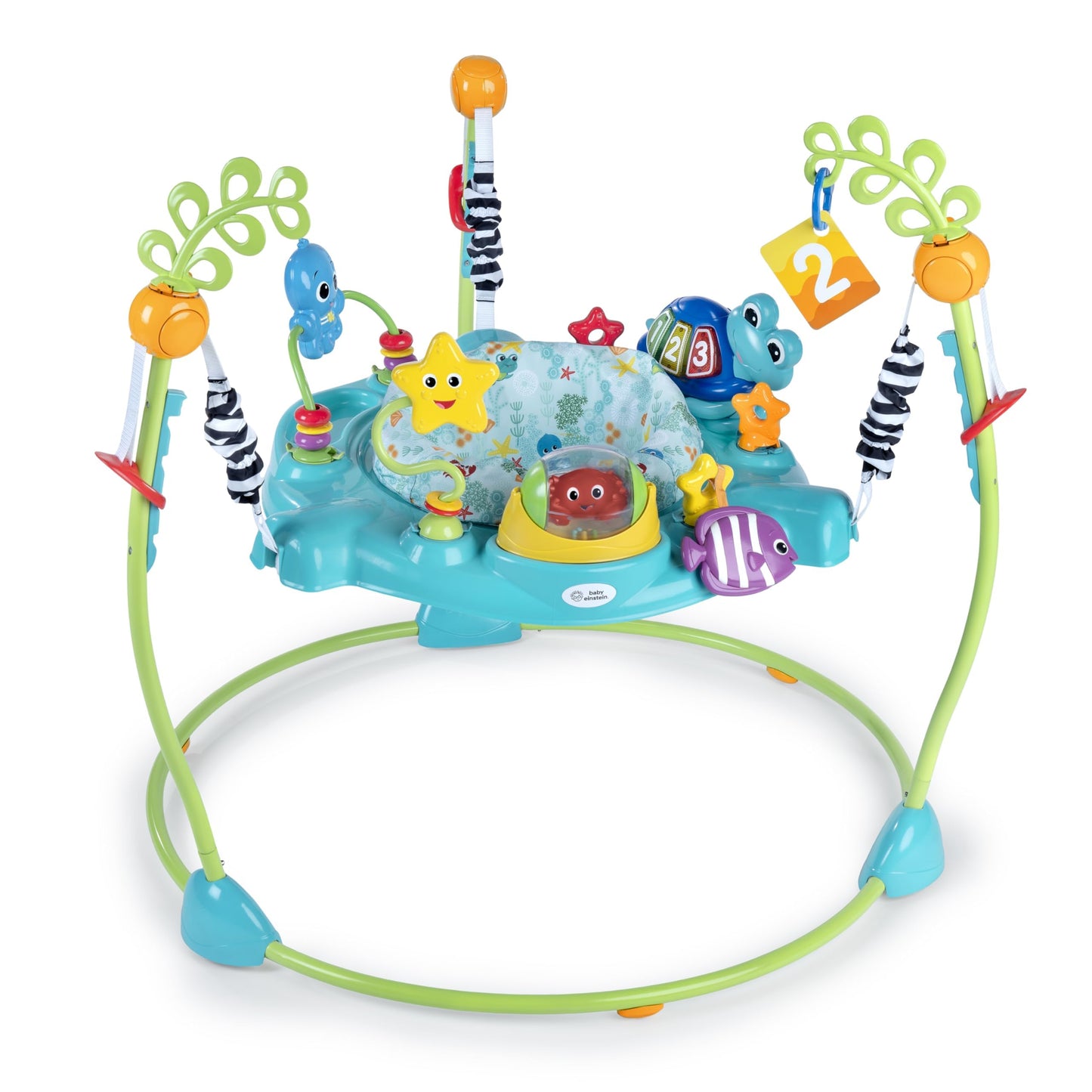 Baby Einstein Ocean Explorers Curiosity Cove 2-in-1 Educational Activity Jumper and Floor Toy, Max weight 25 lbs., Ages 6 Months