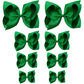 Oaoleer 8Pcs Hair Bows For Girls Green Grosgrain Ribbon Boutique Bow Alligator Clips Hair Accessories For Toddlers Little Girls