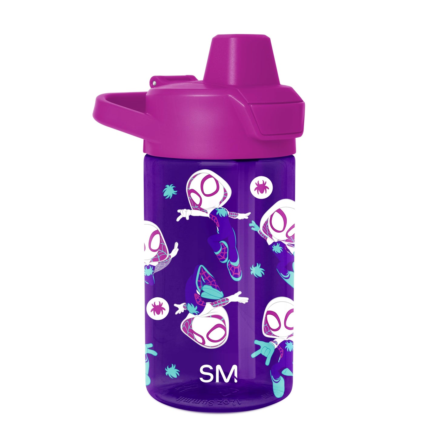 Simple Modern Marvel Kids Tritan Plastic Summit Water Bottle | 12 oz BPA-Free Cup with Covered Leak Proof Straw Lid for Girls, T