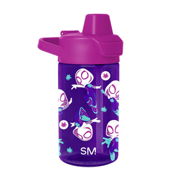 Simple Modern Marvel Kids Tritan Plastic Summit Water Bottle | 12 oz BPA-Free Cup with Covered Leak Proof Straw Lid for Girls, T