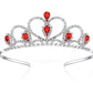 Lovelyshop Red Gems Rhinestone Tiara For Little Kid Big Kid Prom Birthday Princess Crown