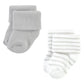 Hudson Baby Unisex Baby Cotton Rich Newborn And Terry Socks, Gray Stripe 12 Pack, 6-12 Months