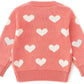 Baby Girl Valentine'S Day Outfit Toddler Kids Love Long Sleeve Knit Sweater Crewneck Pullover Sweatshirt Tops (L-Pink, 18-24 Mon