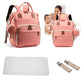 Axone 3 In 1 Baby Diaper Bag Backpack Unisex Travel Nappy For Boys & Girls Waterproof Stroller Straps Large Capacity Pink