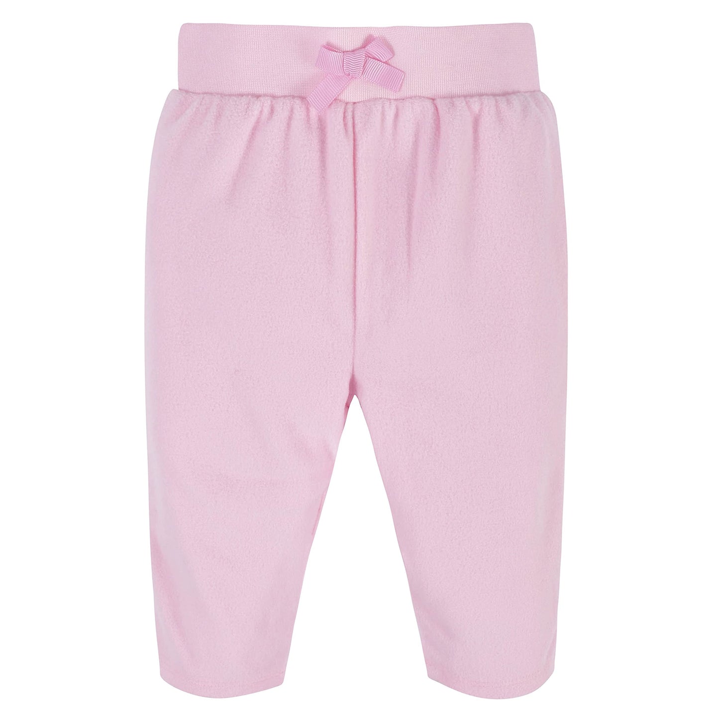 Gerber Baby Girls' 4-Pack Microfleece Pants, Pink/Gray/Black, Newborn