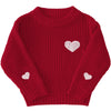Boutikome Valentines Day Sweater Toddler Baby Girl Boy Heart Shirts Embroidery Knit Tops Spring Clothes Warm Winter Pullover(Red