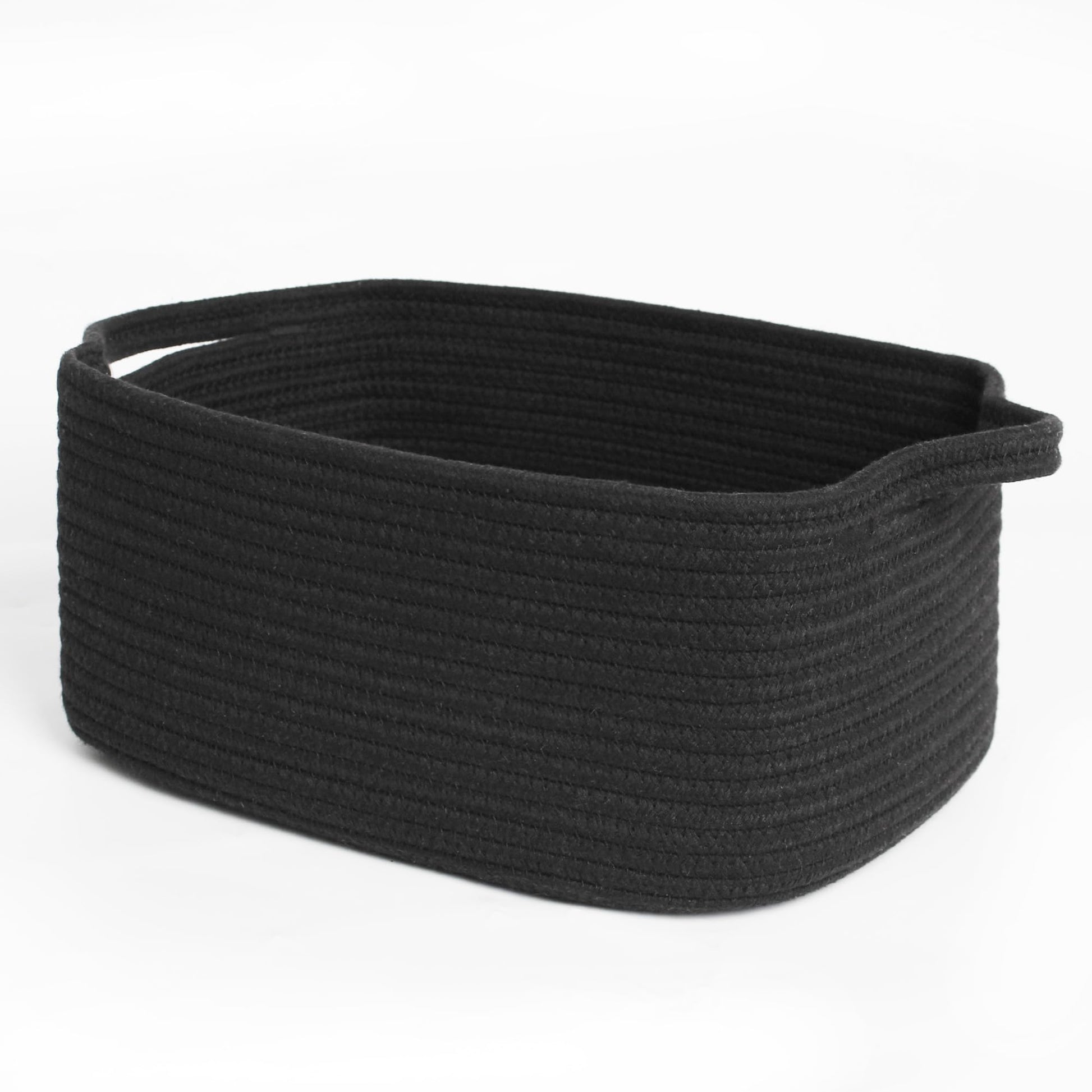 MEGASKET Black Woven Baskets for Organizing, Cotton Rope Baskets for Gifts Empty Medium, Cute Dog Toy Bin Box, Decorative Closet