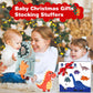 Richgv Baby Books Toys 0-6-12 Months, Baby Boy Girl Gifts Toys 0-6-12 Touch and Feel 3D Books with Dino Doll, Newborn Infant Car