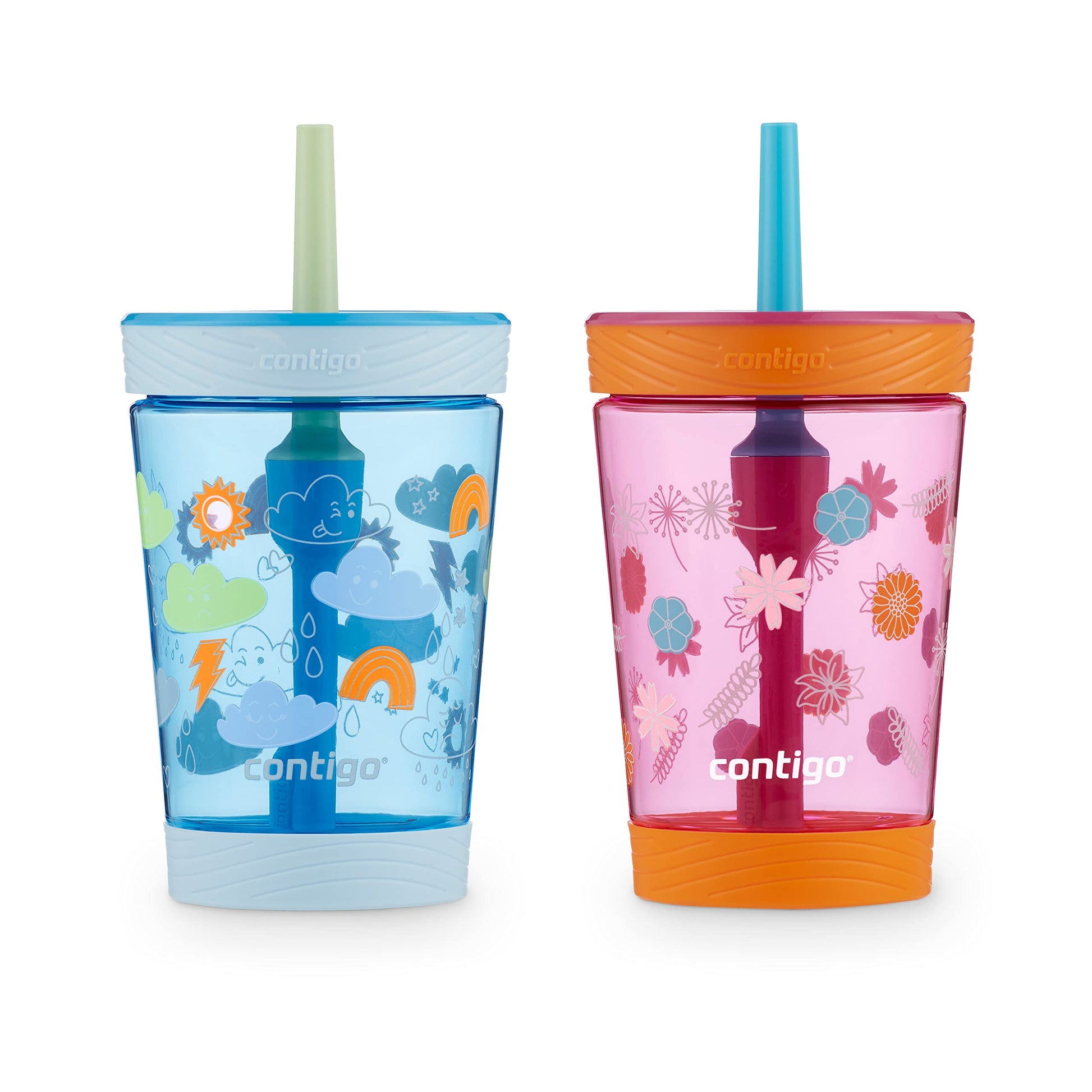 Contigo Kids Spill-Proof Tumbler With Straw, 14 Oz., 2 Pack