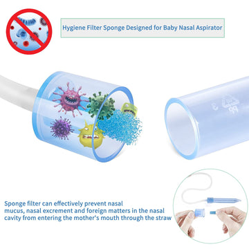 Popyjan Nasal Aspirator Hygiene Filters 100Pcs, Replacement For Nosefrida Nasal Aspirator Filters Safe Environmental, Bpa, Phtha