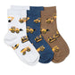 Jefferies Socks Little Boys' Construction Triple Treat Socks 3 Pair Pack, Putty, X-Small