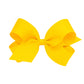 Wee Ones Girls Classic Grosgrain Hair Bow On A Weestay Clip With Plain Wrap, Large, Yellow