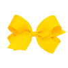 Wee Ones Girls Classic Grosgrain Hair Bow On A Weestay Clip With Plain Wrap, Large, Yellow