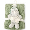 BIG STEPPER Little & Loved Baby Blanket and Plush Doll Gift Set, Beige Colour, 30x40 cm, Dinosaur Triceratops, with Stroller Hoo