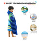 Bangsaur Kids Hooded Beach Bath Towels, 100% Cotton 50'X30' Wrap Blanket, Toddlers Boys 3-12 Years Coverup Towel White Shark