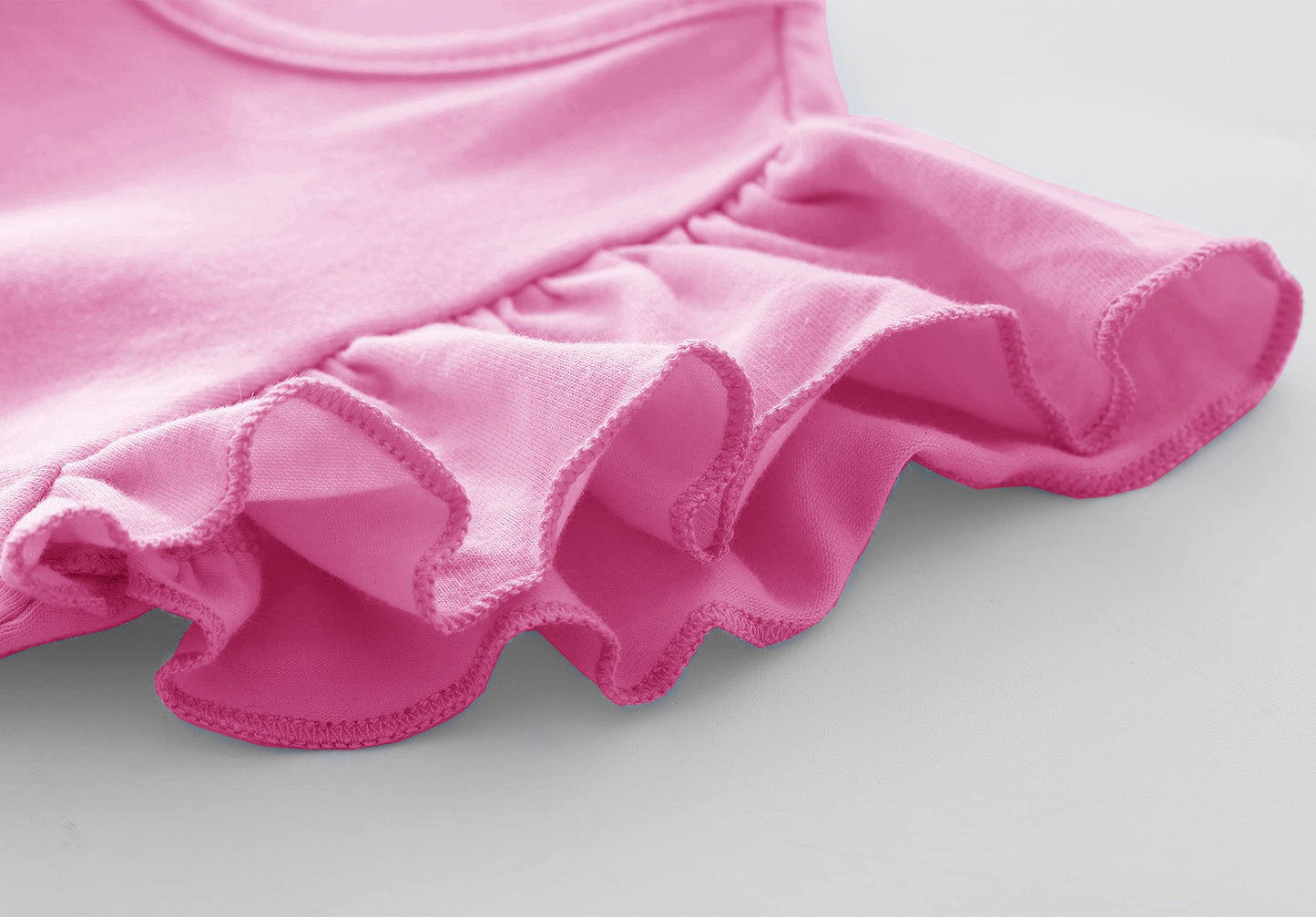 Twkioue Kids Girl Summer Ruffle Sleeve Tutu Tulle Fluffy Party Birthday Dresses 817 Rose Red 120