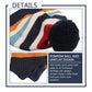Jangannsa Knitted Baby Hat Scarf Set Winter Warm Boys Girls Beanie Fleece Lining Toddler Kids Hats With Pompom (Navy Striped(Hat