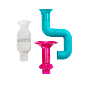Boon Tubes Toddler Bath Toys - Bathtub Building Toys with Suction Cups - Toddler Sensory Toys and Bathtub Essentials - Blue - 3