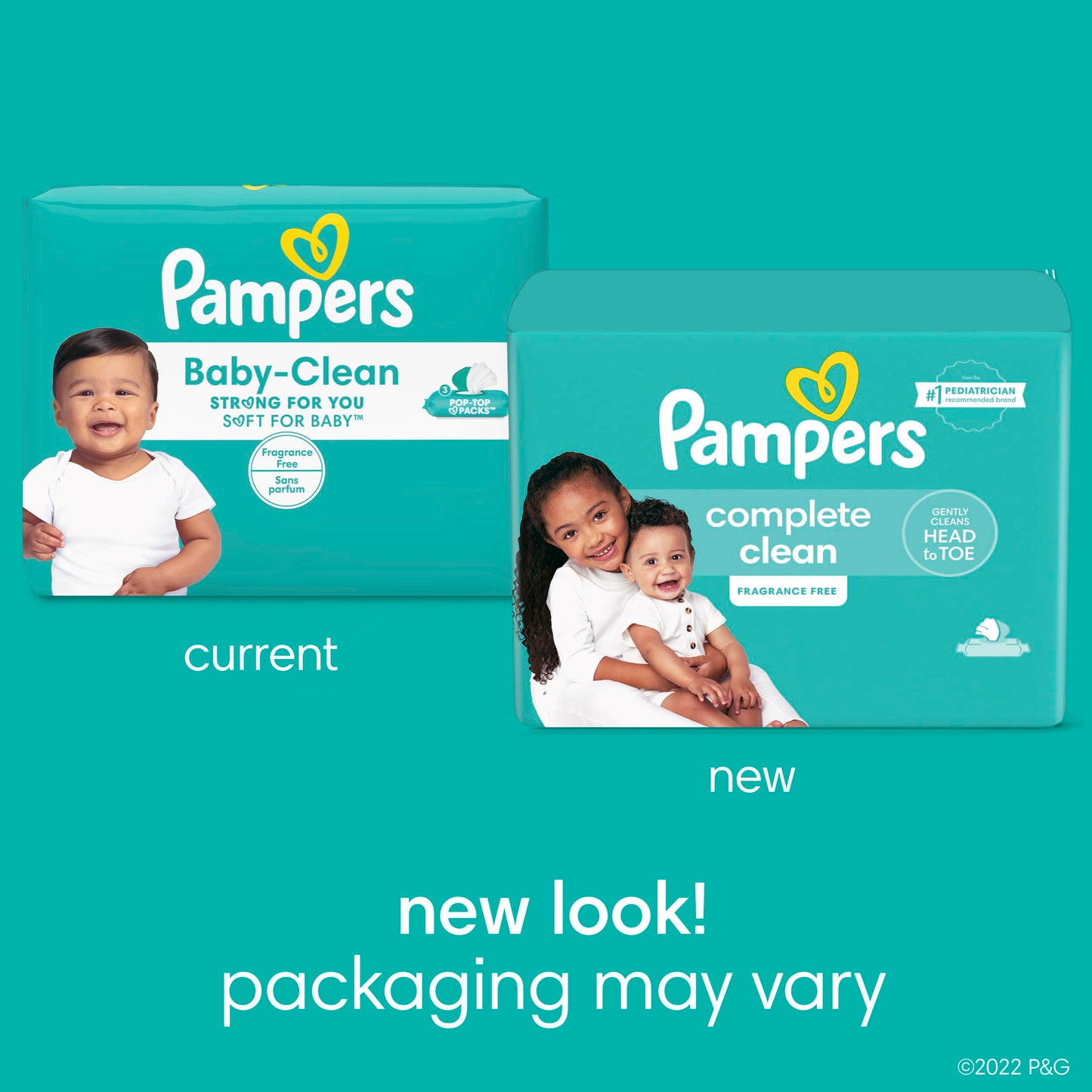 Baby Wipes, Pampers Baby Diaper Wipes, Complete Clean Scented, 6X Pop-Top Packs, 432 Total Wipes