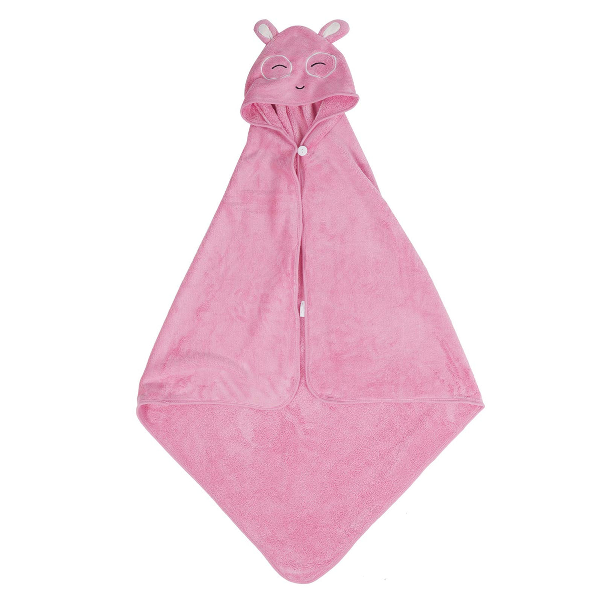 Ubervia Soft Highly Absorbent Kids Bath Towel, Put On/Off Easily Baby Bath Washcloths, for Baby Dry The Water Kids Shower(Pink B