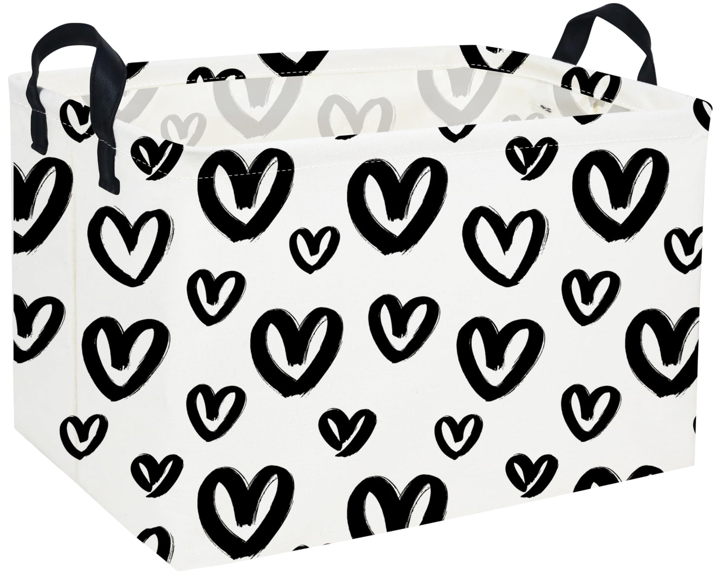 Sanjiaofen Rectangular Valentine s Day Basket, Heart Storage Organizer, Arrow Decor, Girls Room Toys Box, Books and Gifts Conta